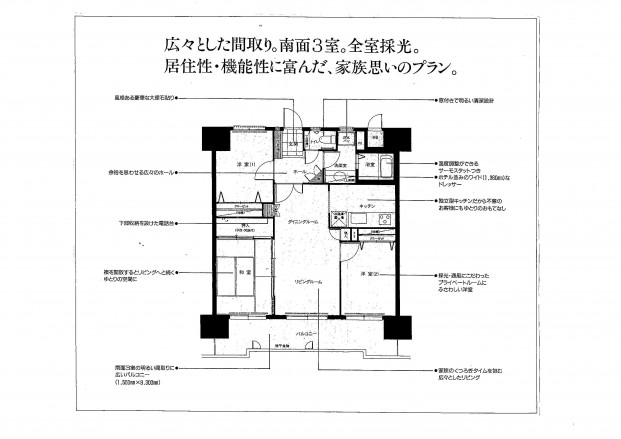 コアマンション帯山東間取り